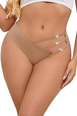 Womens Seamless Underwear Panties Sexy Bikini Thongs No Show Underwear G-String