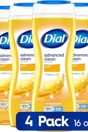 Dial Advanced Clean Gold Body Wash, 16 fl oz (Pack of 4)