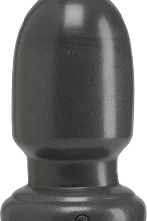 Doc Johnson American Bombshell - Shell Shock (Small) - Vac-U-Lock Compatible Dildo/Butt Plug - for Adults Only, Gunmetal Grey