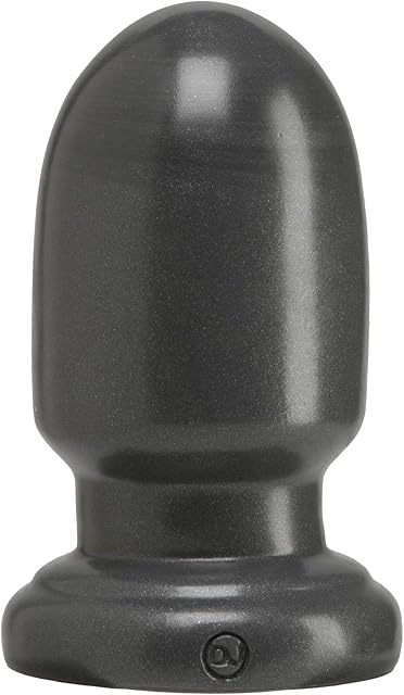 Doc Johnson American Bombshell - Shell Shock (Small) - Vac-U-Lock Compatible Dildo/Butt Plug - for Adults Only, Gunmetal Grey