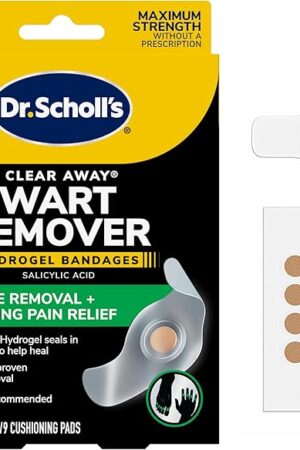 Dr Scholl?s Clear Away Wart Remover Hydrogel Bandages for Fingers and Toes - Clinically Proven Effective Wart Removal and Cushioning Pain Relief, Comfortable Multi-Day Coverage Patches