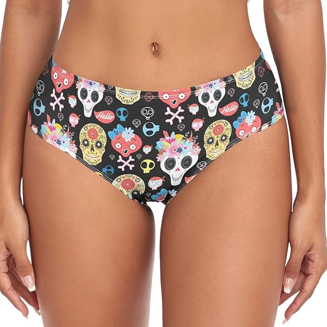 Women's Chic Beautiful Design Sexy Girls Underwear Soft Breathable High Waist Brief Stretchy Bikini Panties