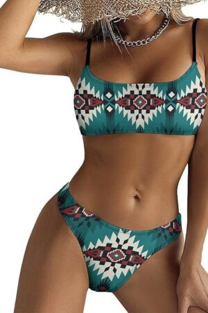 Womens Swimsuits Two Piece Sports Bathing Suits Crop Tops Ribbed Bikini Sets Swimwear Bottoms