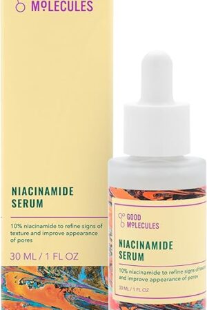 Good Molecules Niacinamide Serum - 10% Niacinamide to Target Acne, Nourishment, and Skin Tone - Ultra Hydrating Serum and Brightening Skin Care for Face