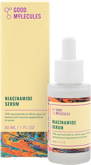 Good Molecules Niacinamide Serum - 10% Niacinamide to Target Acne, Nourishment, and Skin Tone - Ultra Hydrating Serum and Brightening Skin Care for Face