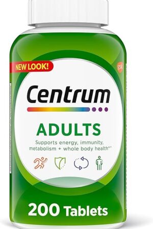 Centrum Adult Multivitamin/Multimineral Supplement with Antioxidants, Zinc, Vitamin D3 and B Vitamins, Gluten Free, Non-GMO Ingredients - 200 Count