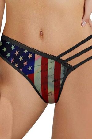 4th of July Patriots Women's Seamless Underwear Sexy Bikini Panties Lightweight