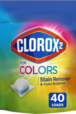 CLOROX 2 for Colors - Stain Remover and Color Brightener Packs, 40 Count (Packaging May Vary)