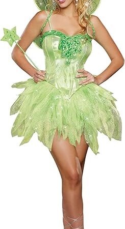 Adult Neverland Sexy Fairy Costume, Womens Fairy-Licious Halloween Costume
