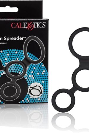 CalExotics Full Spreader Silicone 4-Ring Design Erection Enhancer, (12757_Black)