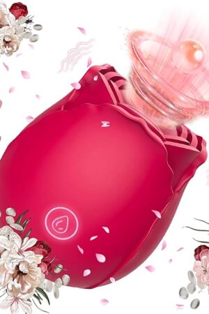 2025 Enhanced Viboators 10 Intense Suction Patterns Rose Adult Tool Toy Clitioral Sucker Powerful Vibrateirs for Women Today Adult Viboators Mini Rose Toy Suction Couple Games X70F288 (Red)