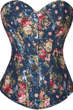 Gothic Corset for Women Vintage Steampunk Lace Up Boned Overbust Sexy Waist Push Up Lace Shapewear Lingerie