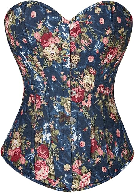 Gothic Corset for Women Vintage Steampunk Lace Up Boned Overbust Sexy Waist Push Up Lace Shapewear Lingerie