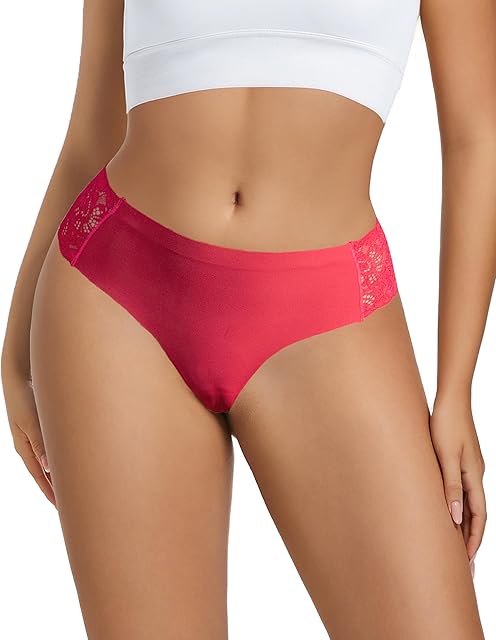 G String Thongs For Women Lace Panties No Show Underwear Sexy Lingerie