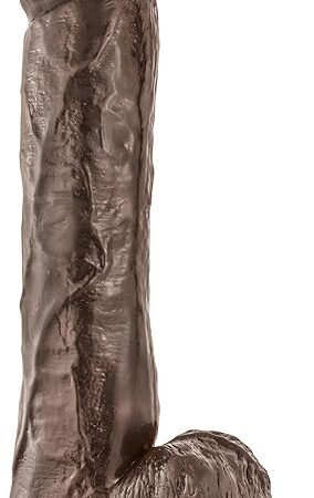 Eden Adult Sex Toys - 11.5 Inch Long Thrusting BBC Dildo - Ultra-Realistic, SkinLike Huge Thick Cock with Strong Suction Cup- Body Safe, Fragrance-Free PVC - Big Black Dildo for Luxurious Sensual Play