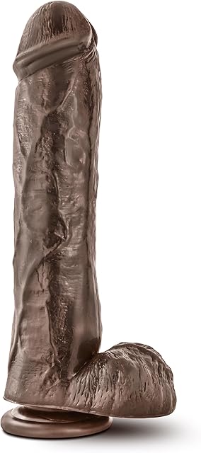 Eden Adult Sex Toys - 11.5 Inch Long Thrusting BBC Dildo - Ultra-Realistic, SkinLike Huge Thick Cock with Strong Suction Cup- Body Safe, Fragrance-Free PVC - Big Black Dildo for Luxurious Sensual Play