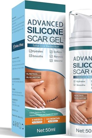 Advanced Scar Gel, Silicone Scar Gel, Treats Old and New Scars, Reduces the Appearance of Scars from, Body, Face, Stretch Marks, Surgical Scar, Keloids, Acne, Burns and More, 50g (176 Oz)
