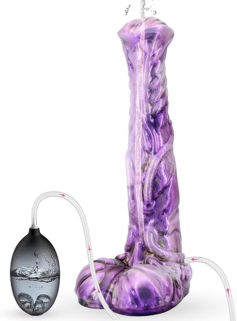 Horse Dildo Squirting Dildos for Women, 12inch Big Ejaculating Cock Soft Silicone Suction Cup Monster Cumming Penis Anal Dildo for Solo Play and Couples Sex Game