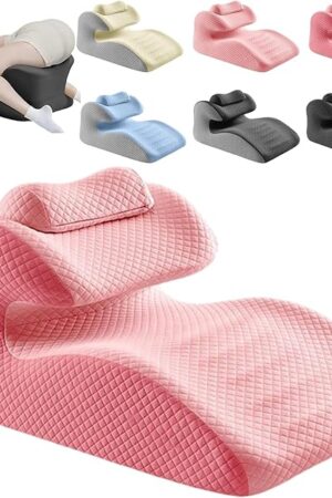 Ergonomic Wedge Pillow for Couples Intimacy, Memory Foam Butt Cushion with Waterproof Cover, Durable Support for Play, Sitting, or Bedroom Relaxation (Color F)