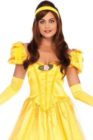 womens 3 Pc Bell of the Ball Satin Ball Gown Costume Set