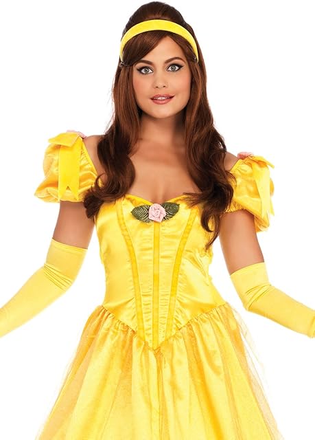 womens 3 Pc Bell of the Ball Satin Ball Gown Costume Set