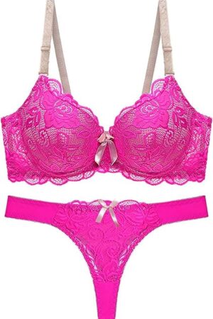 Women's Exotic Lingerie Sets Underwire Push Up Bra and Panty Set Sexy Two Piece Lingerie Set Underwear