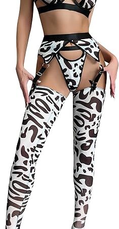 Leopard Lingerie Set for Women Garter Set Lingerie for Women Bra and Panty Set