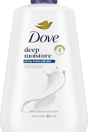 Dove Body Wash Deep Moisture for 24hr Lotion-Soft Skin Moisture Moisturizing Skin Cleanser with No Sulfates No Parabens 306 oz
