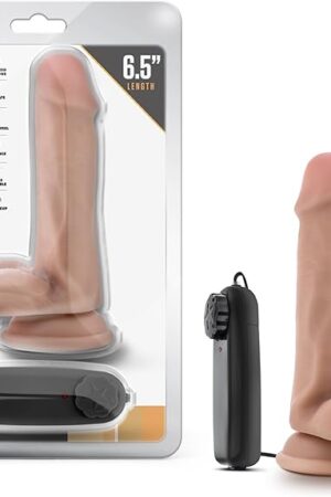 Blush Novelties Dr. Skin Dr. Rob - 6.5 Inch Lifelike Realistic Multi Speed Vibrating Slim Dildo - Harness Suction Cup for Hands Free Play - Remote Controlled Vibrator Sex Toy for Women Men - Vanilla