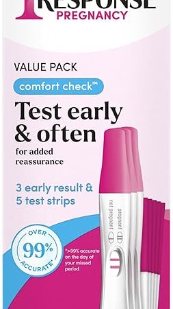 FIRST RESPONSE Comfort Check Pregnancy Test, 8 Count, Pink & White