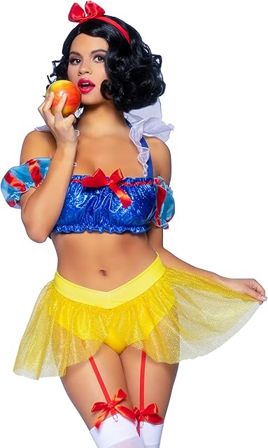 Women's 3 Pc Bad Apple Snow White Costume