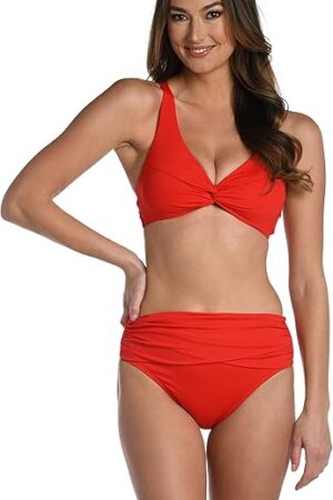 Women's Standard Island Goddess Over The Shoulder Underwire Wrap Bikini Swimsuit Top