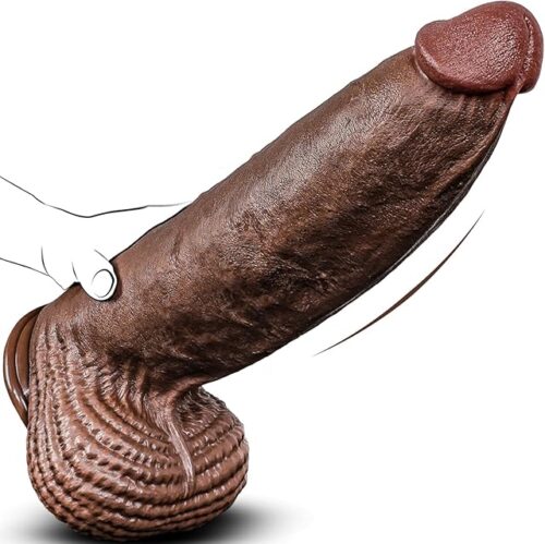 4'' Diameter Huge Thick Dildo, XXXL Realistic 15 Inch PVC Big Black Dildo with Small Glans & Strong Suction Cup Extra Large Hands-Free G-Spots Giant BBC Anal Dildos Sex Toys for Men Women Gay