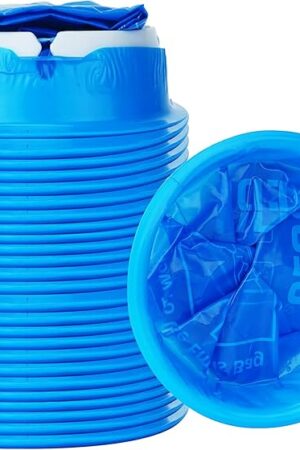 24 Pack Blue Emesis Bags, 1000 ml Vomit Bags for Morning Sickness, Portable Nausea Bags for Pregnant Women, Leak Resistant Design for Car and Travel