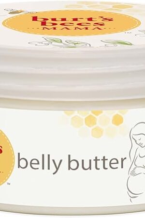 Burt's Bees Mama Belly Butter Stretch Mark Cream for Pregnancy Massages Body & Reduces Scar Appearance, Prenatal & Postnatal Tummy Skin Care, Shea Butter & Vitamin E Rich Formula, 65 Oz Tub