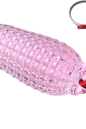 Glass Butt Plug,Crystal Anal Plug,Corn Butt Trainer with Safe Rope,Adult Sex Toys,Portable Bum Bomb Plug,Anal Masturbation Prostate Massager for Lesbian Gay and Couples