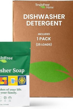 Automatic Dishwasher Detergent Powder - Concentrated Dishwashing Detergent, Dish Soap, Hard Water Stain Remover, Kitchen Cleaning Supplies, No Harmful Ingredients - 125 oz (Pack of 1)