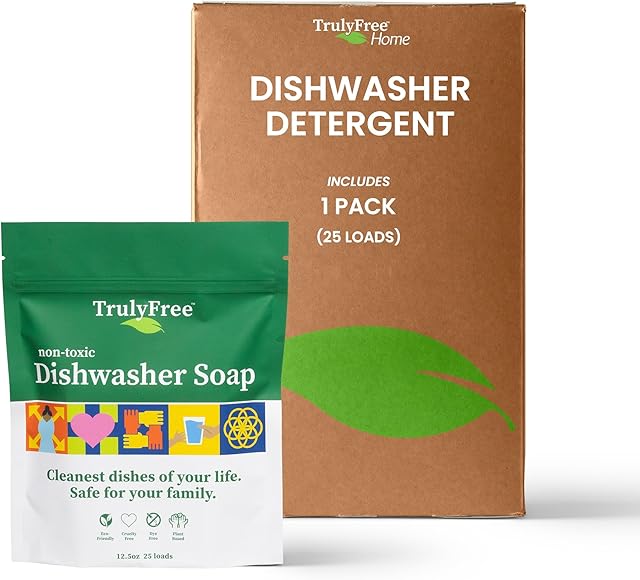 Automatic Dishwasher Detergent Powder - Concentrated Dishwashing Detergent, Dish Soap, Hard Water Stain Remover, Kitchen Cleaning Supplies, No Harmful Ingredients - 125 oz (Pack of 1)