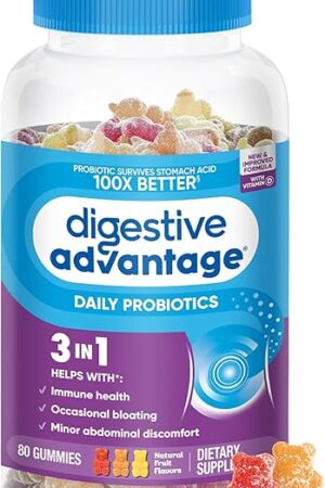 Digestive Advantage Probiotics - Daily Probiotic Gummies, 80 Count (ASA-117)