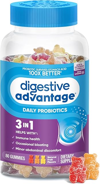 Digestive Advantage Probiotics - Daily Probiotic Gummies, 80 Count (ASA-117)