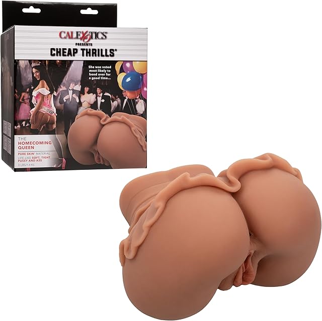 CalExotics Cheap Thrills The Homecoming Queen Male Masturbator, Dual Entry Stroker with Closed End Superior Suction - SE-0886-12-3