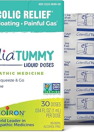 Boiron Camilia Tummy for Colic, Painful Gas, Bloating, & Fussiness- Sterile and Non-Drowsy Liquid Doses - 30 Count
