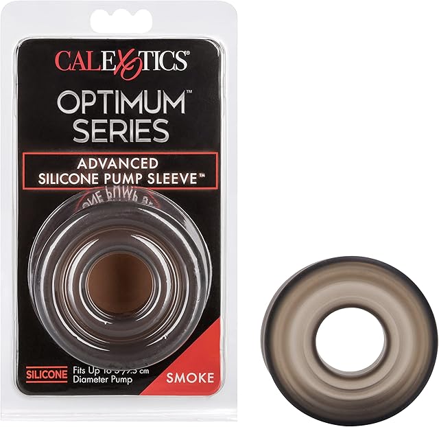 CalExotics Advanced Silicone Pump Sleeve - Male Penis Pump Comfort Ring Accessory - 3 inch - Smoke