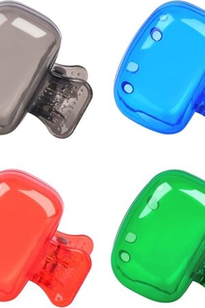 4 Pack Travel Toothbrush Head Covers Toothbrush Protector Cap Brush Pod Case Protective Portable Plastic Clip for Household Travel, Camping, Bathroom, School, Business