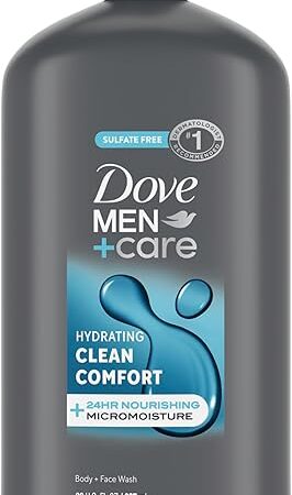 Dove Men+Care Body and Face Wash Hydrating Clean Comfort Men's Body Wash with 24-Hour Nourishing Micromoisture Technology 30 oz
