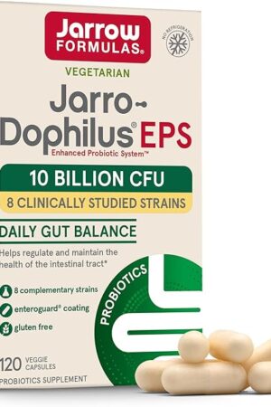 Jarrow Formulas Probiotics 10 Billion CFU - Probiotic Supplement Capsules for Gut Health for Women and Men, 120 Veggie Capsules, Up to 60 Days