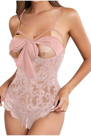 Women Naughty Slutty Lingerie Sexy Lace Bodysuit One Piece Babydoll See Through Teddy Lingerie for Sex Play A1