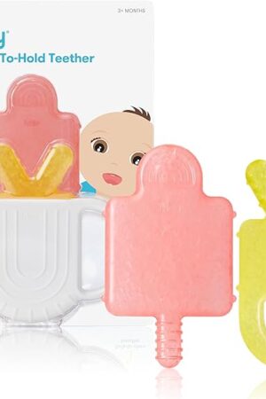 Frida Baby Silicone Teething Toys, 4-in-1 Teether for Babies & Infants, Teething Relief for 0-18 Months, Not-Too-Cold-to-Hold Baby Teether, BPA-Free