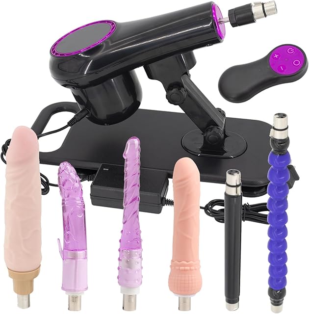 FREDORCH Mini Sex Machine Wireless Telescopic Linear Actuator Thrusting Machines for Women DC Electric Motor Reciprocating Mechanism 3XLR Connector More Attachments (6 Attachments)