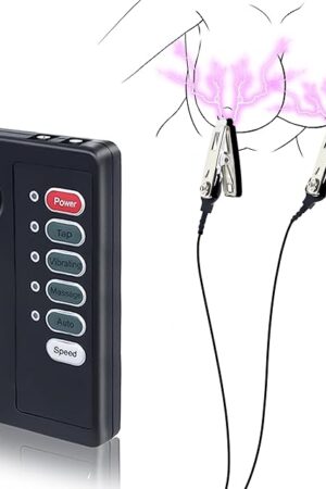 Electric Shock Nipple Clamps BDSM Electric Clitoral Clit Clamp Non Piercing Nipple Clips Sex Toys Adjustable Current Level Vibrating Nipple Stimulator Bondage Accessories for Female Women Men Couples
